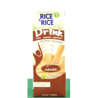 Natural rice drink with cacao